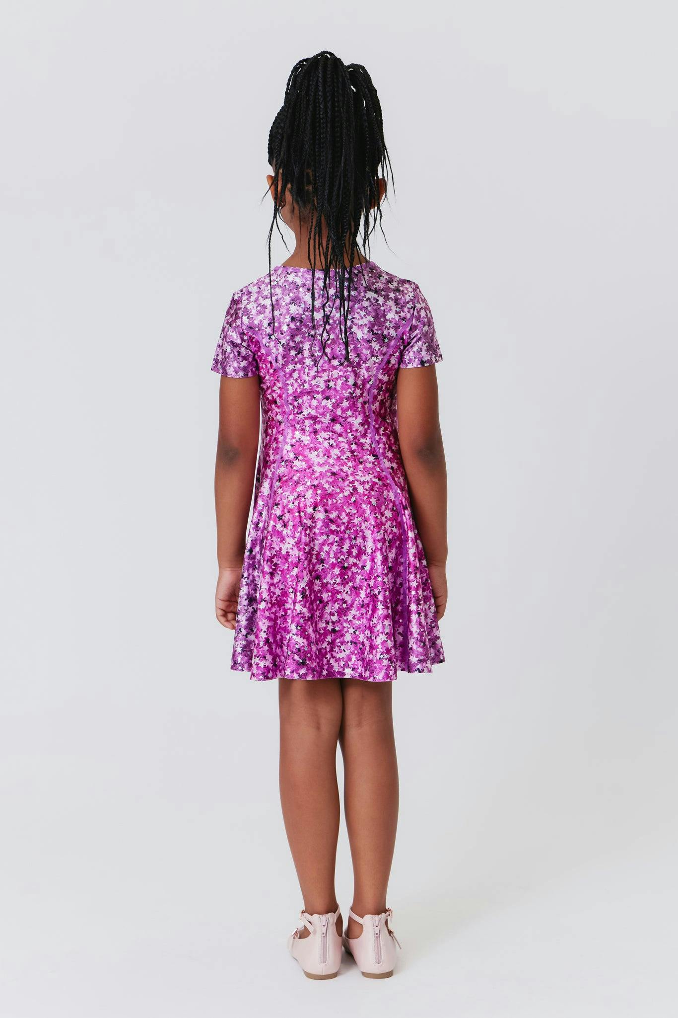 Girls Cap Sleeve Skater Dress