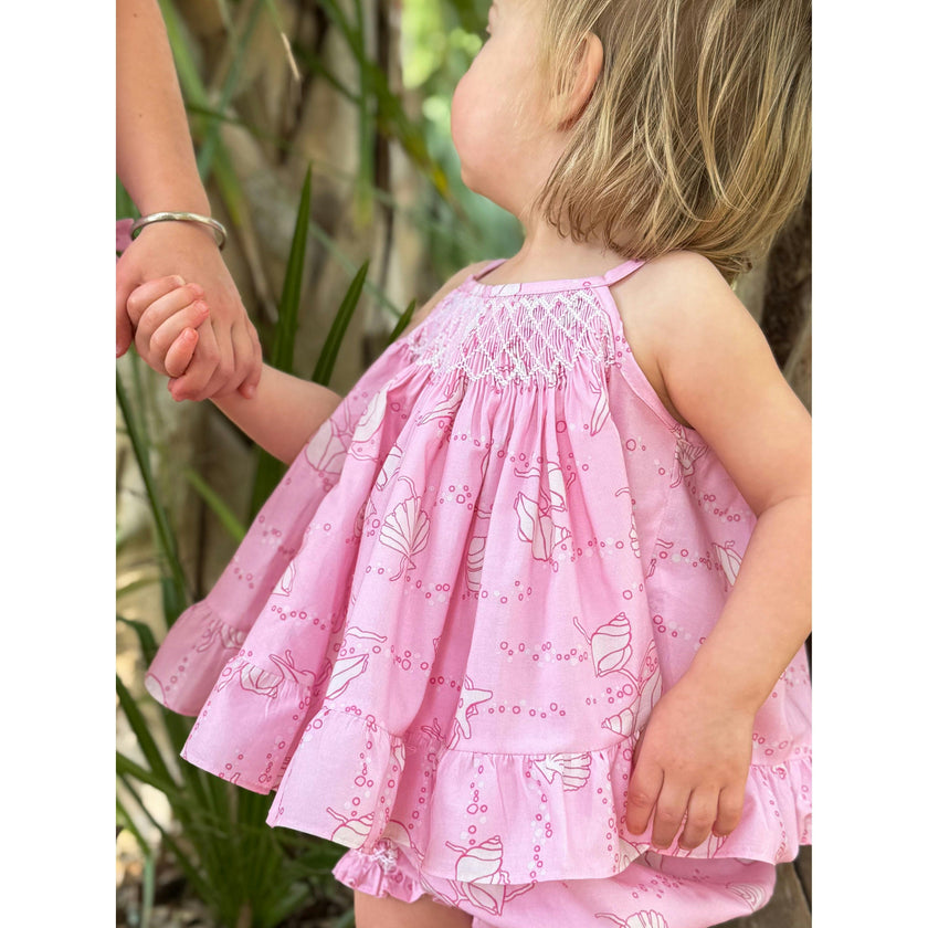 Clara Bloomer Set in Pink Shell
