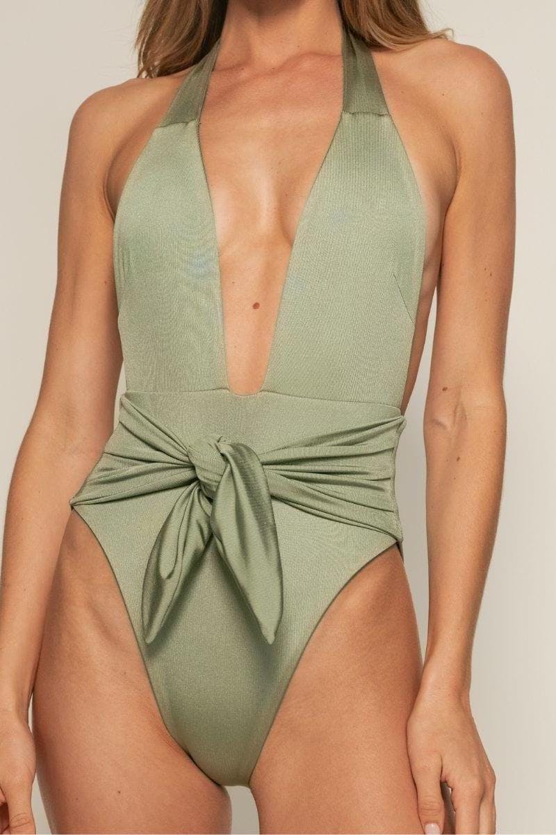 Women's Rib Tropez Tie-Up One-Piece Swimsuit