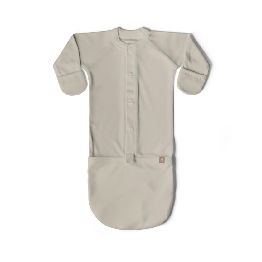 24 HOUR CONVERTIBLE GOWN | BIRCH — Bamboo Organic Cotton Blend, Preemie–6M
