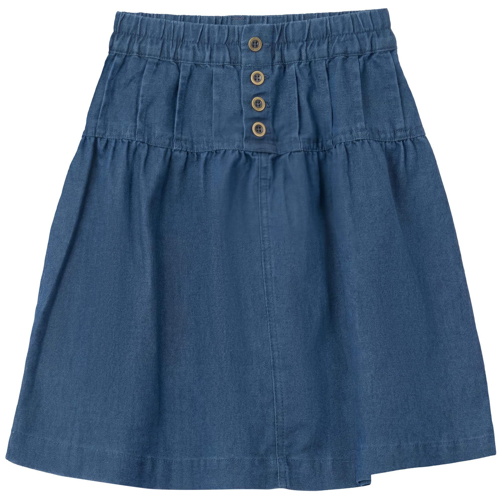 Button Denim Skirt