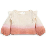 Knitted Ombre Ruffle Shoulder Top