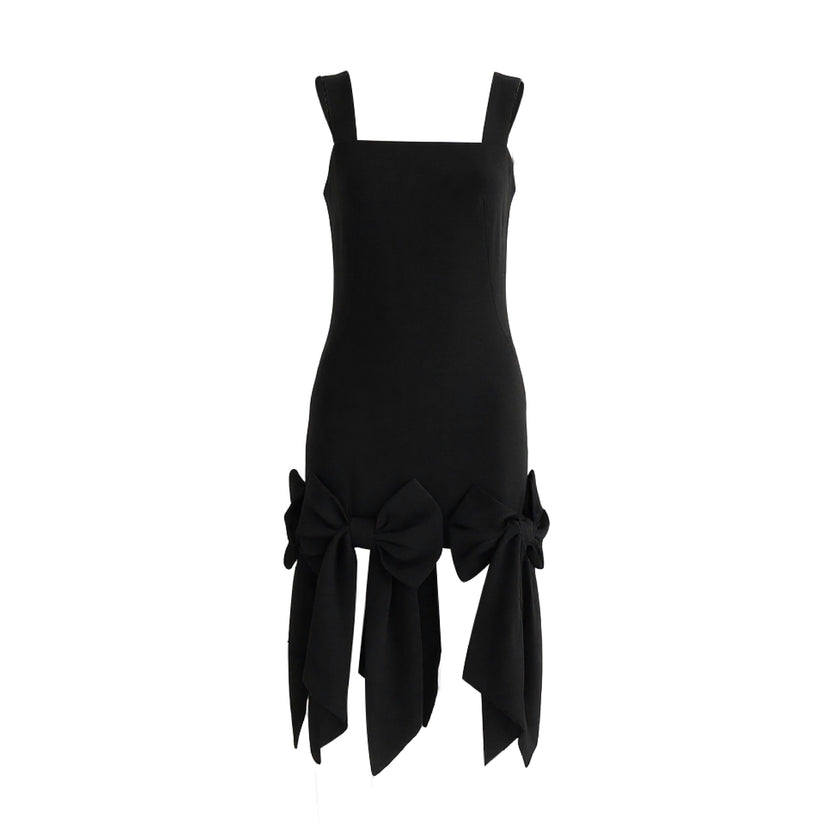 Black Elliston Bow-Tail Dress