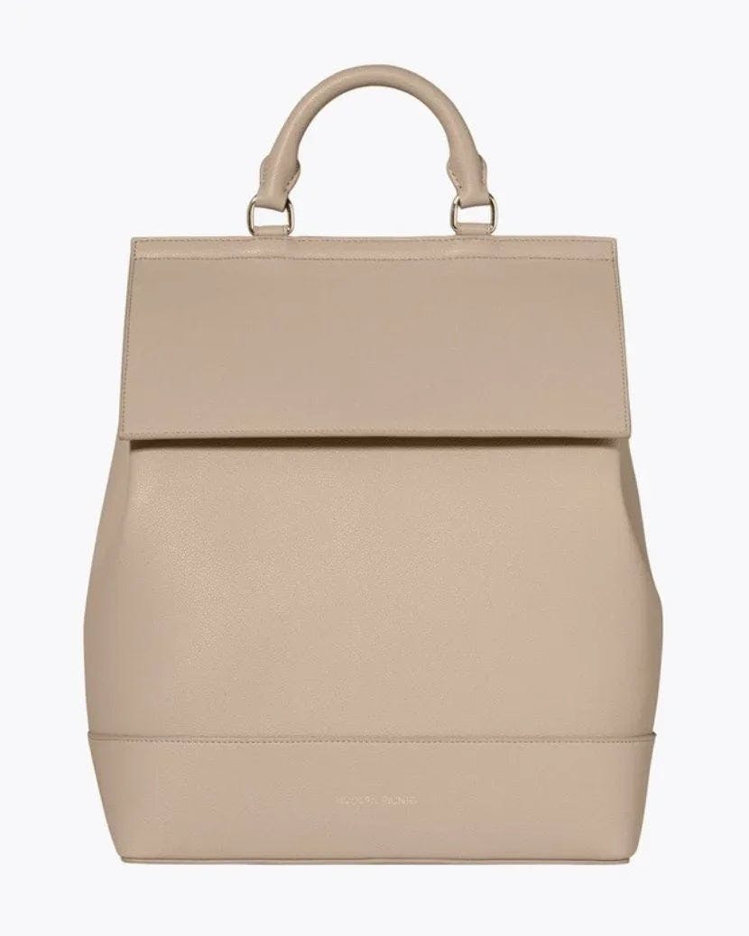 Chic, Stylish Padded Laptop Sleeve Backpack, Cream