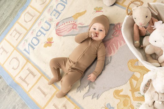 Knitted Front Opening Long Sleeve Romper, Hat, and Pouch Three Piece Set