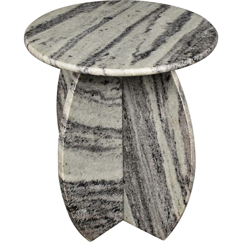 Venus 17.5" Contemporary Natural Marble Handmade X-Shaped End Table