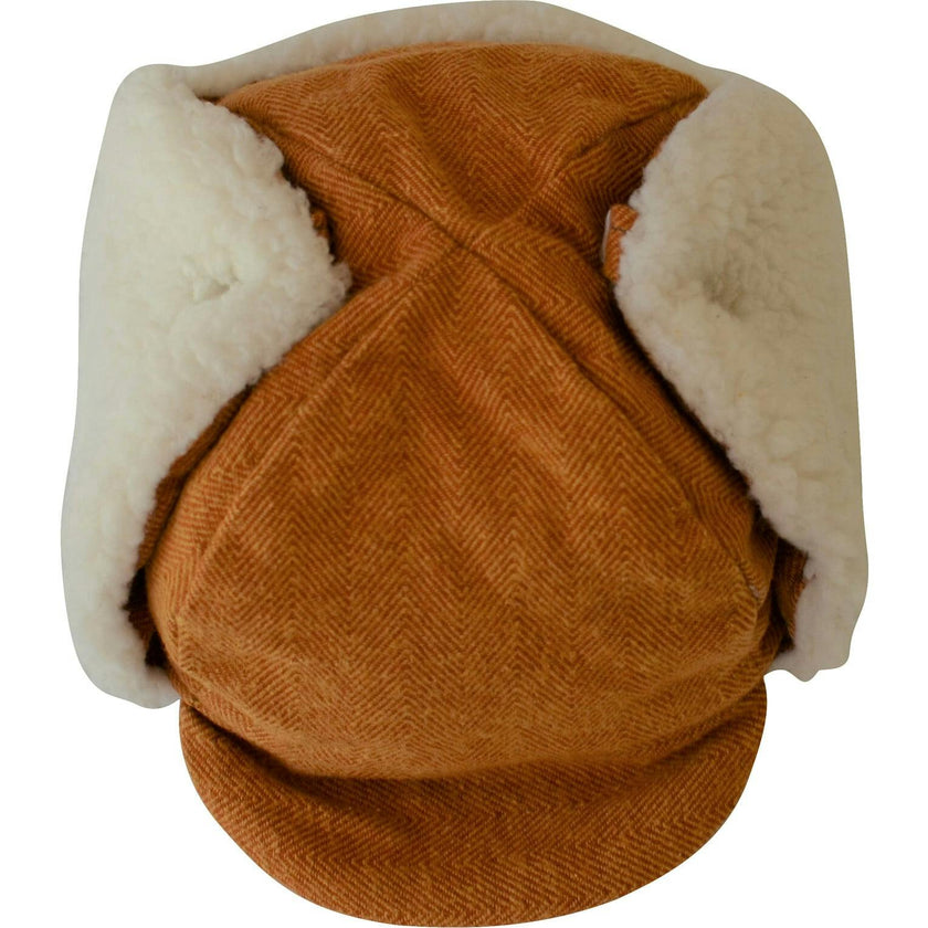 Winter Hat with Velcro Straps, Orange