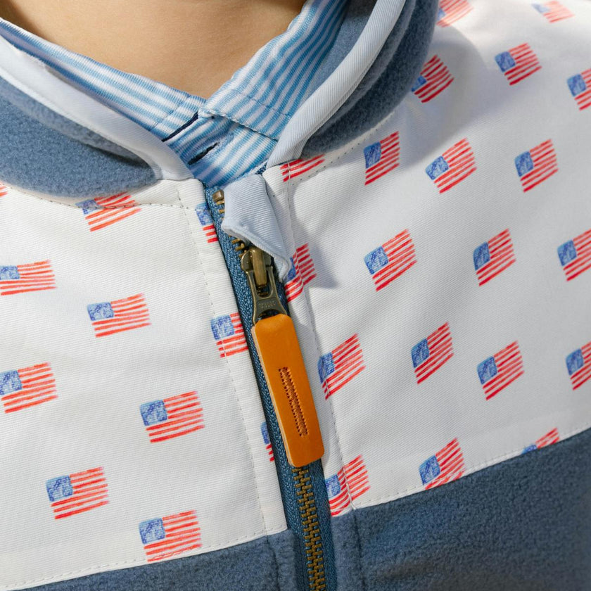 Kids American Flag Fleece Jacket