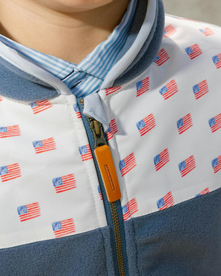 Kids American Flag Fleece Jacket