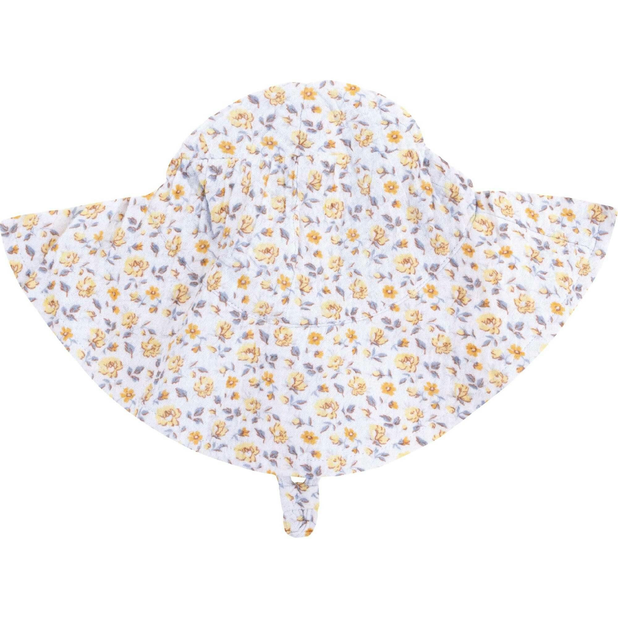 Yellow Country Roses - Wide Brim Sun Hat