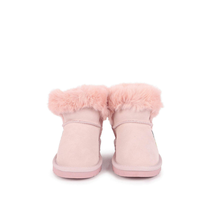 Pink Mickey Faux Fur Boots