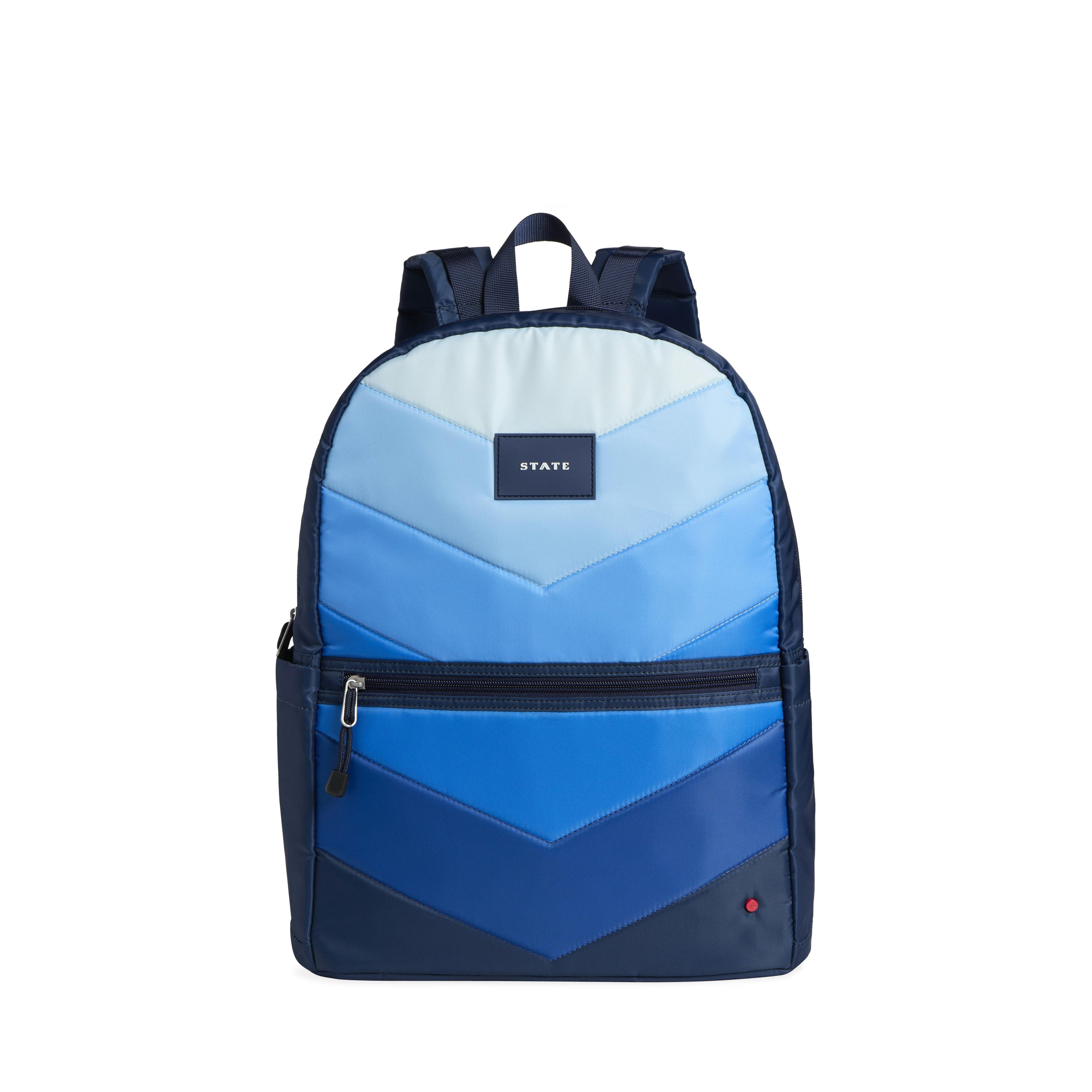 Kane Double Pocket Large Backpack, Green Chevron