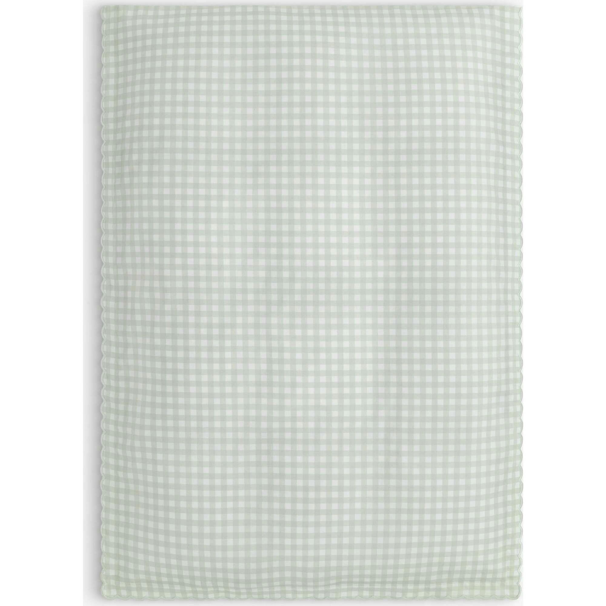 Picnic Gingham Baby Duvet Set - Green