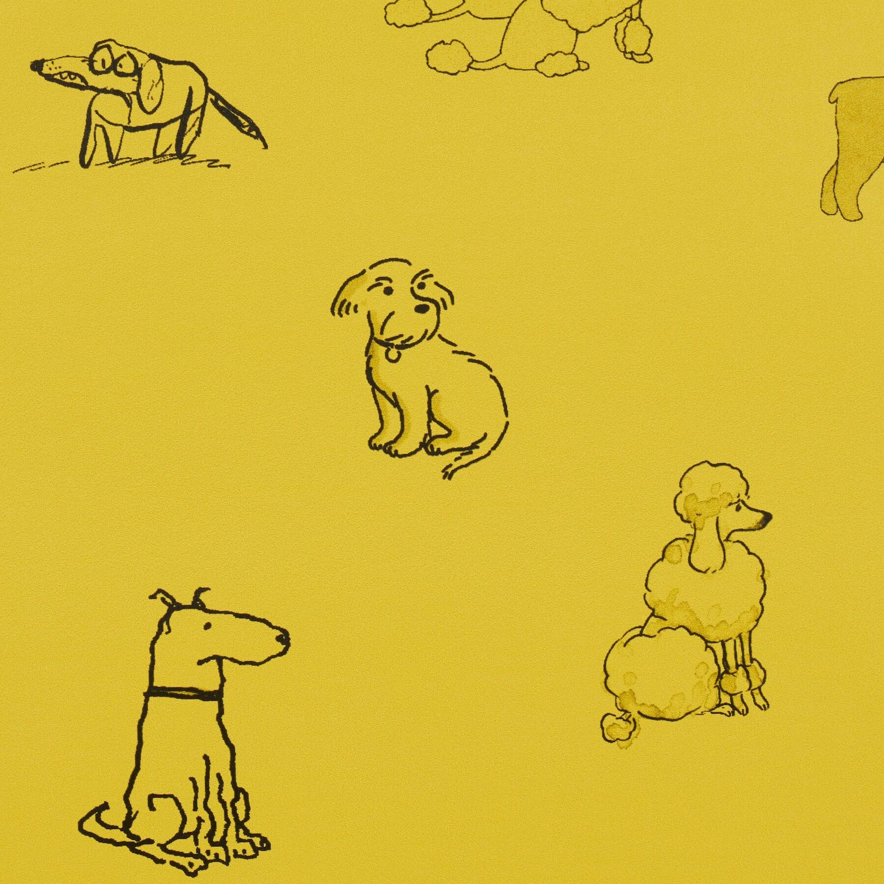 Good Dogs Everywhere Woven Wallpaper