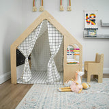 Flair | Indoor Wooden Playhouse with Desk, Chair & Chalkboard for Toddlers and Kids