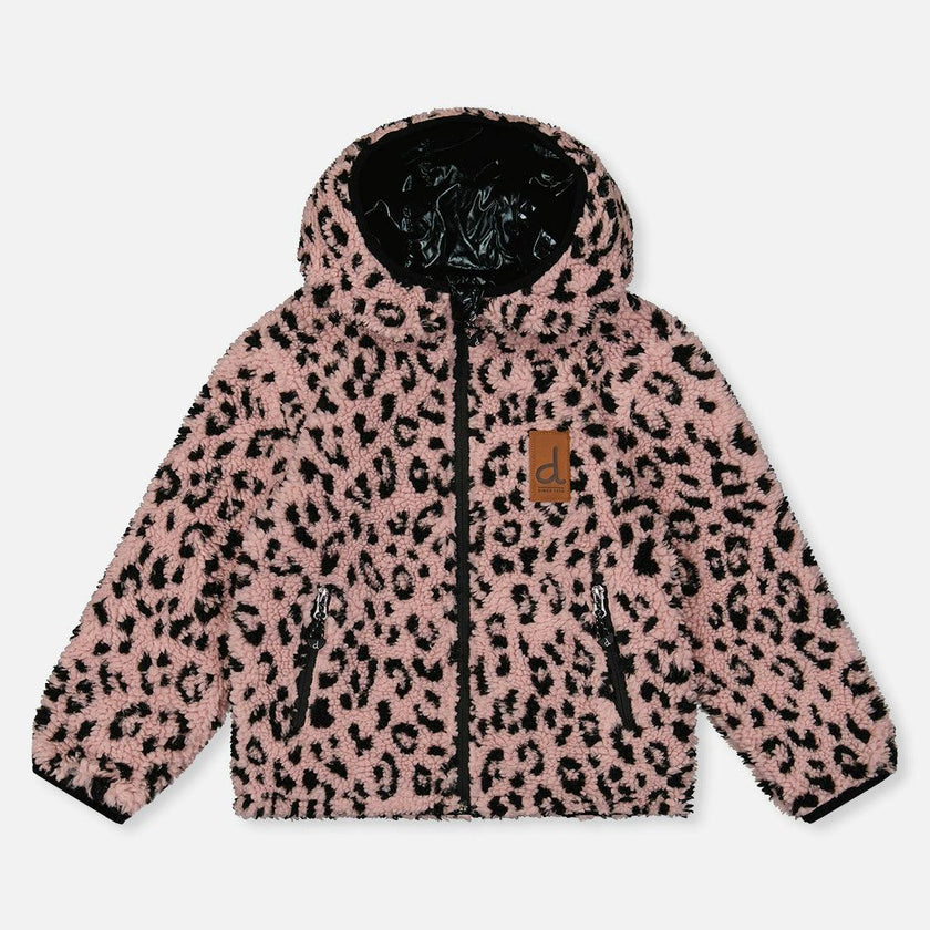Reversible Mid-Season Jacket Pink And Black