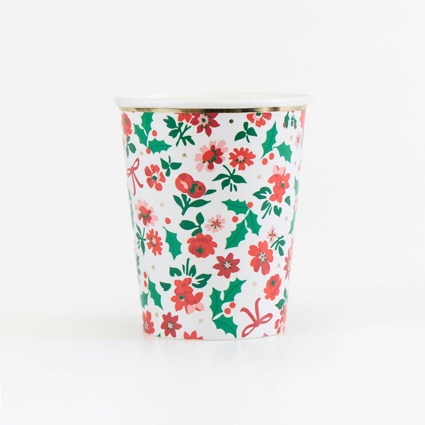 Holly Ditsy Cups