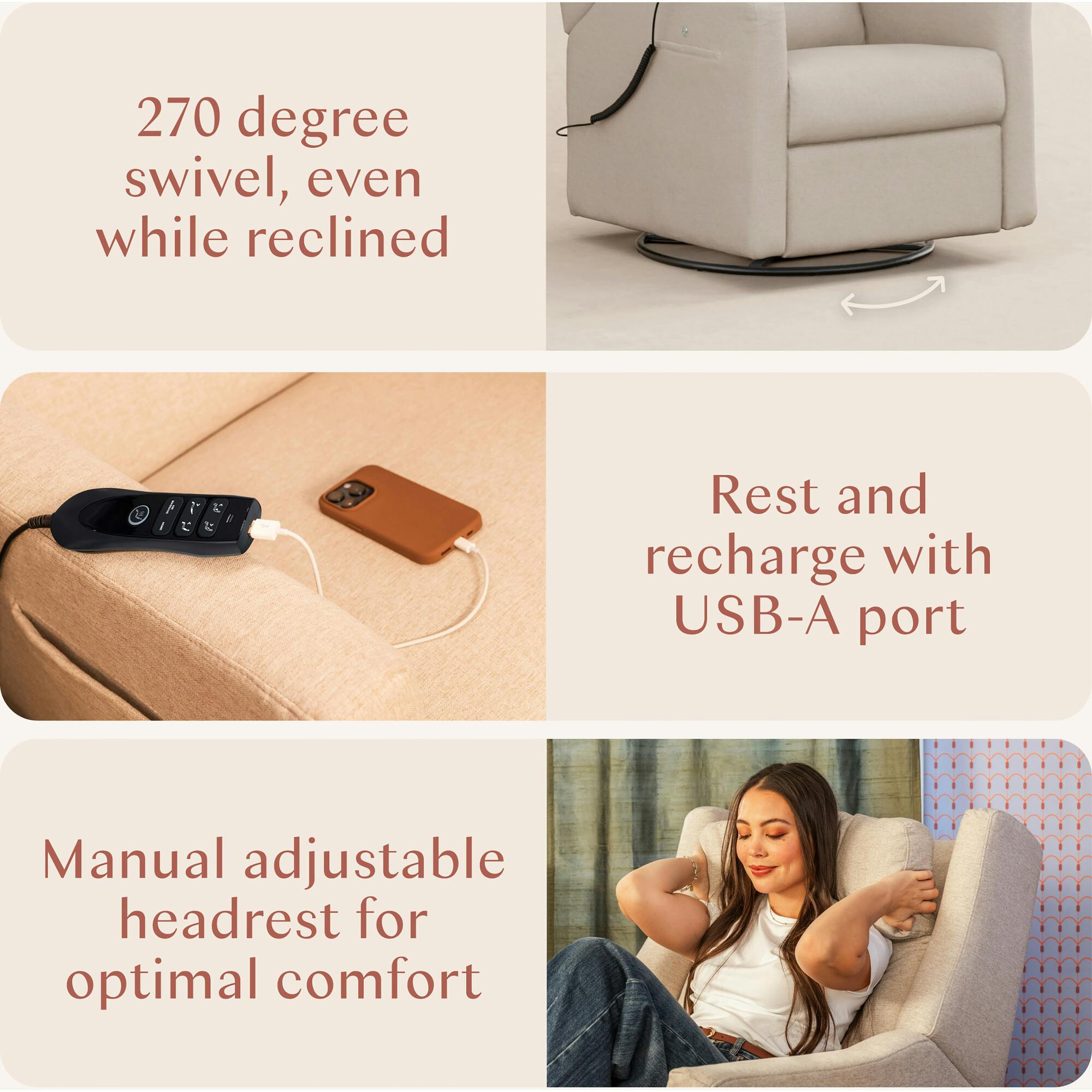 Kiwi Deluxe Power Glider Recliner