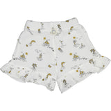 All-Over Sea Theme Print Ruffle Hem Shorts