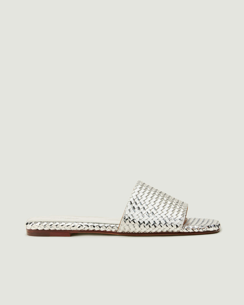 St. Barths Slide Metallic | Silver