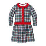 Printed Knit Plaid Dress