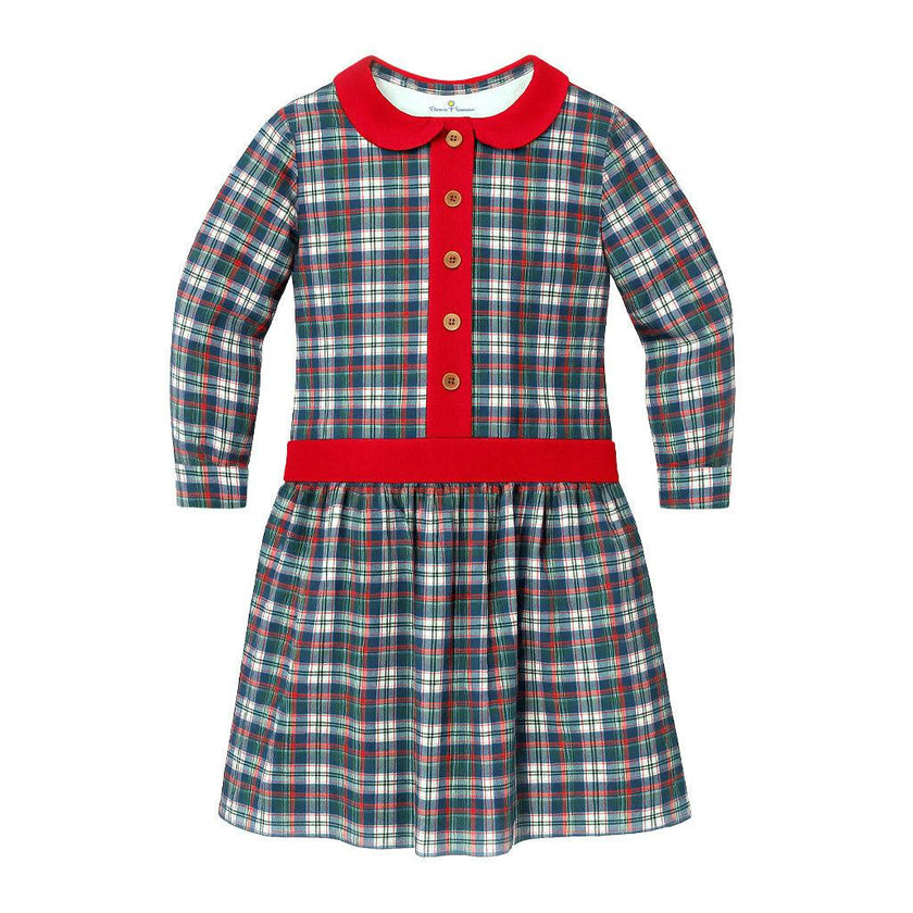 Printed Knit Plaid Dress