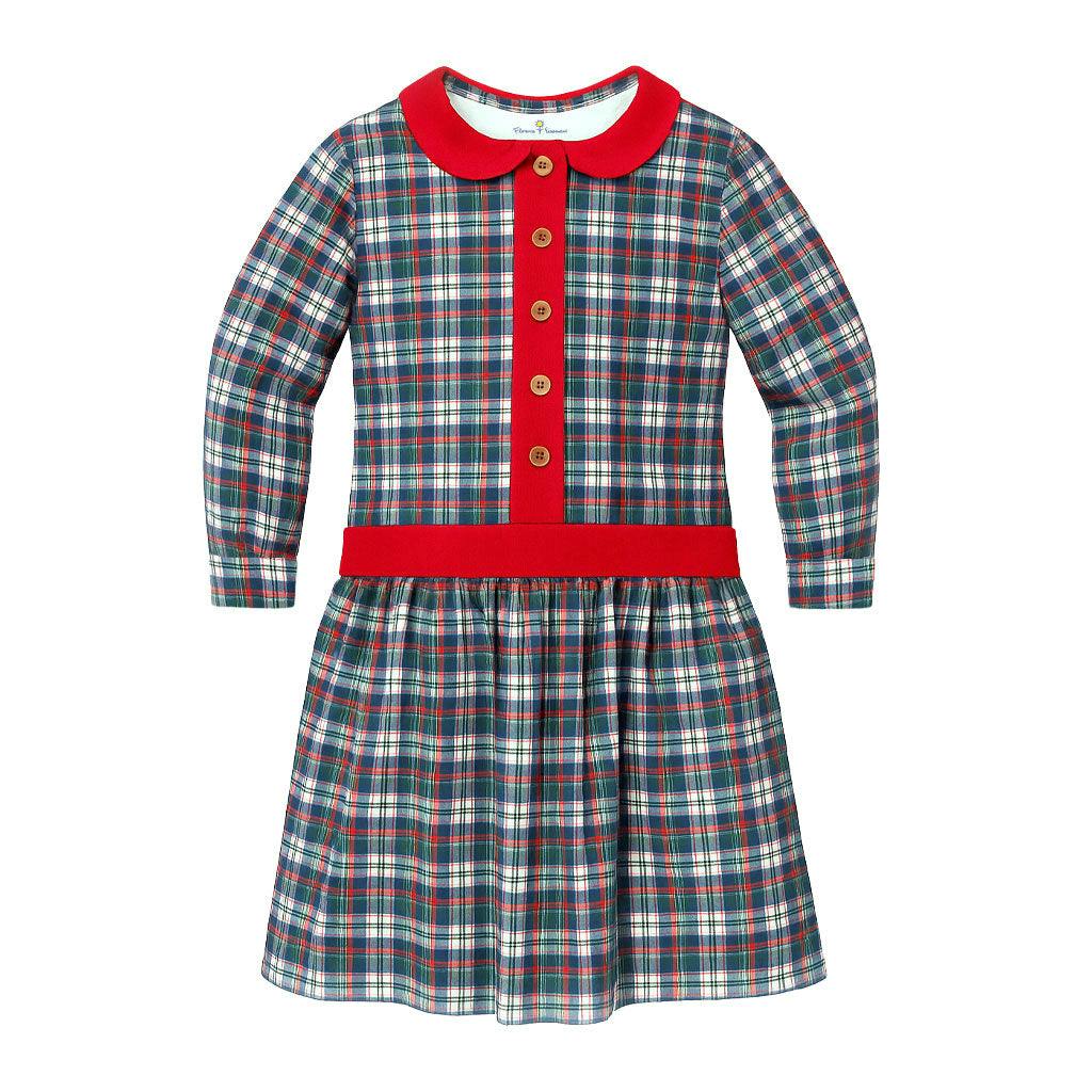 Printed Knit Plaid Dress