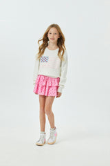 Tiegan White American Flag Sweater