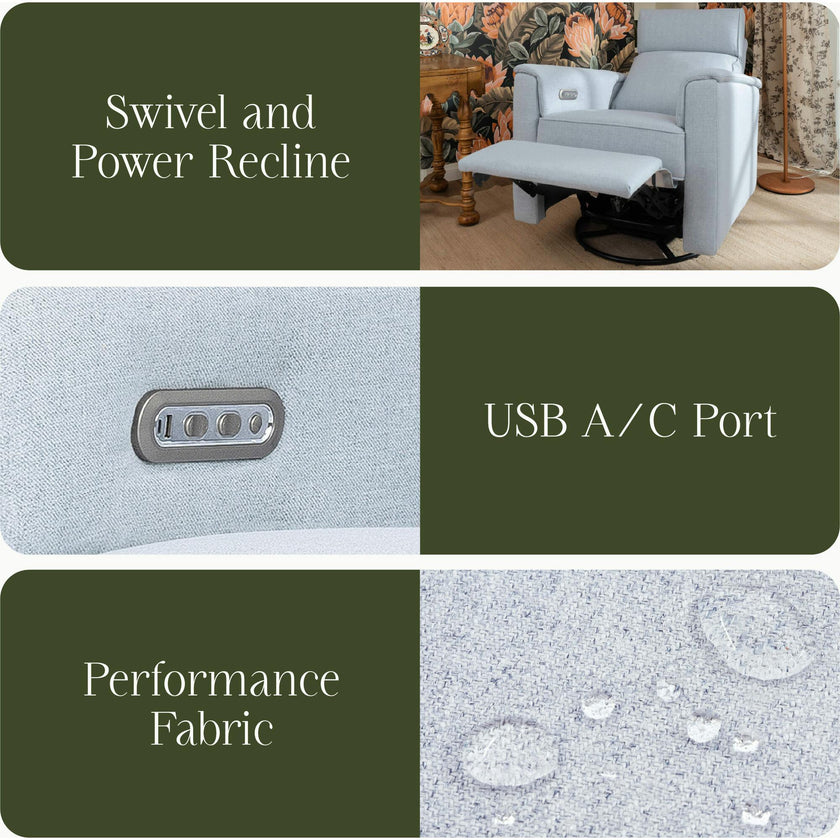 Willa Plus Power Glider Recliner w/ Power Headrest - In Store Exclusive