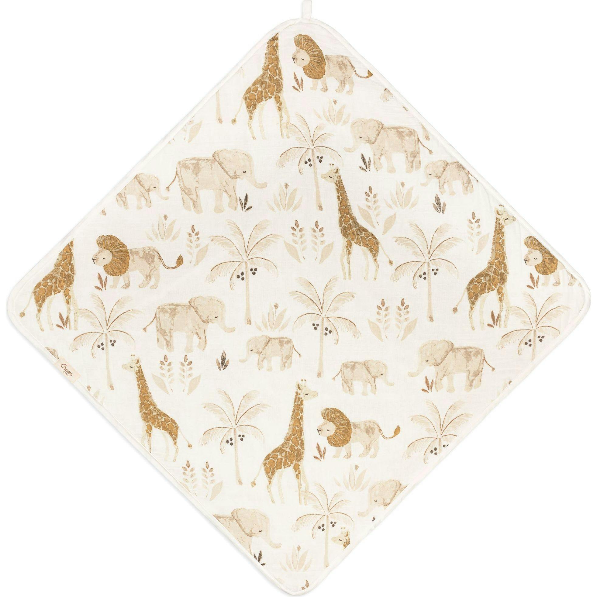 Kendi Baby Hooded Towel (Safari Animal)