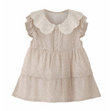Cream Floral Tiered Dress