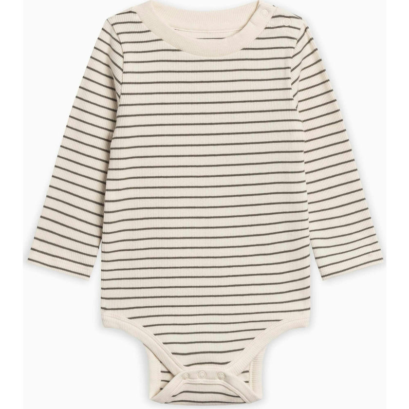 Sammy Ribbed Snap Shoulder Long Sleeve Bodysuit