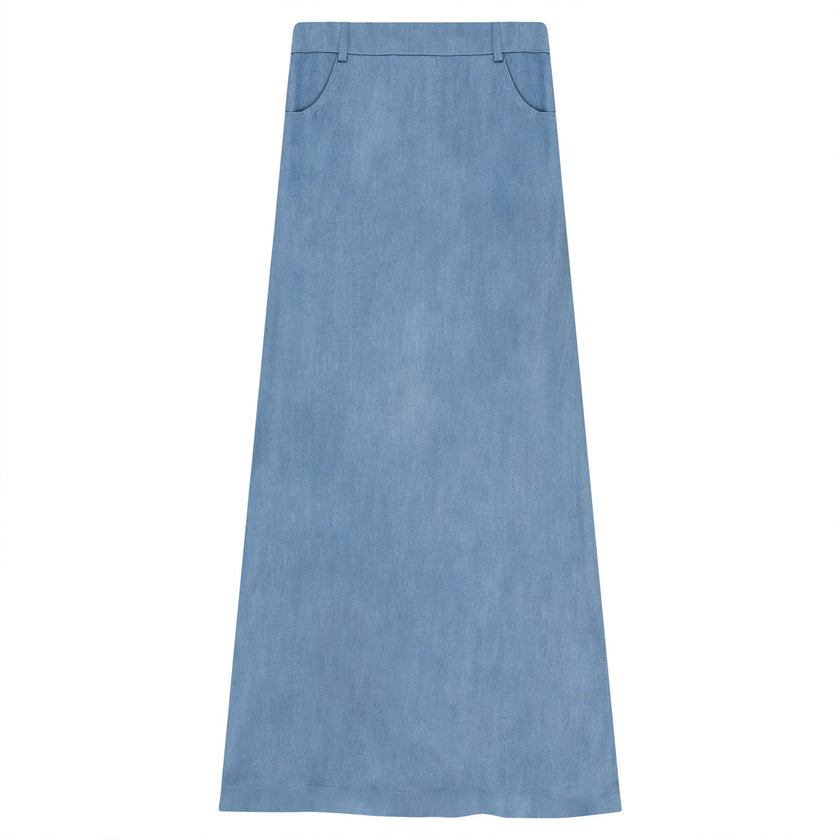 A-Line Detailed Maxi Skirt