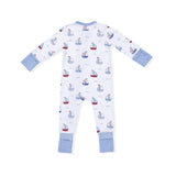 Bubbly Sailboats Blue - Convertible Romper