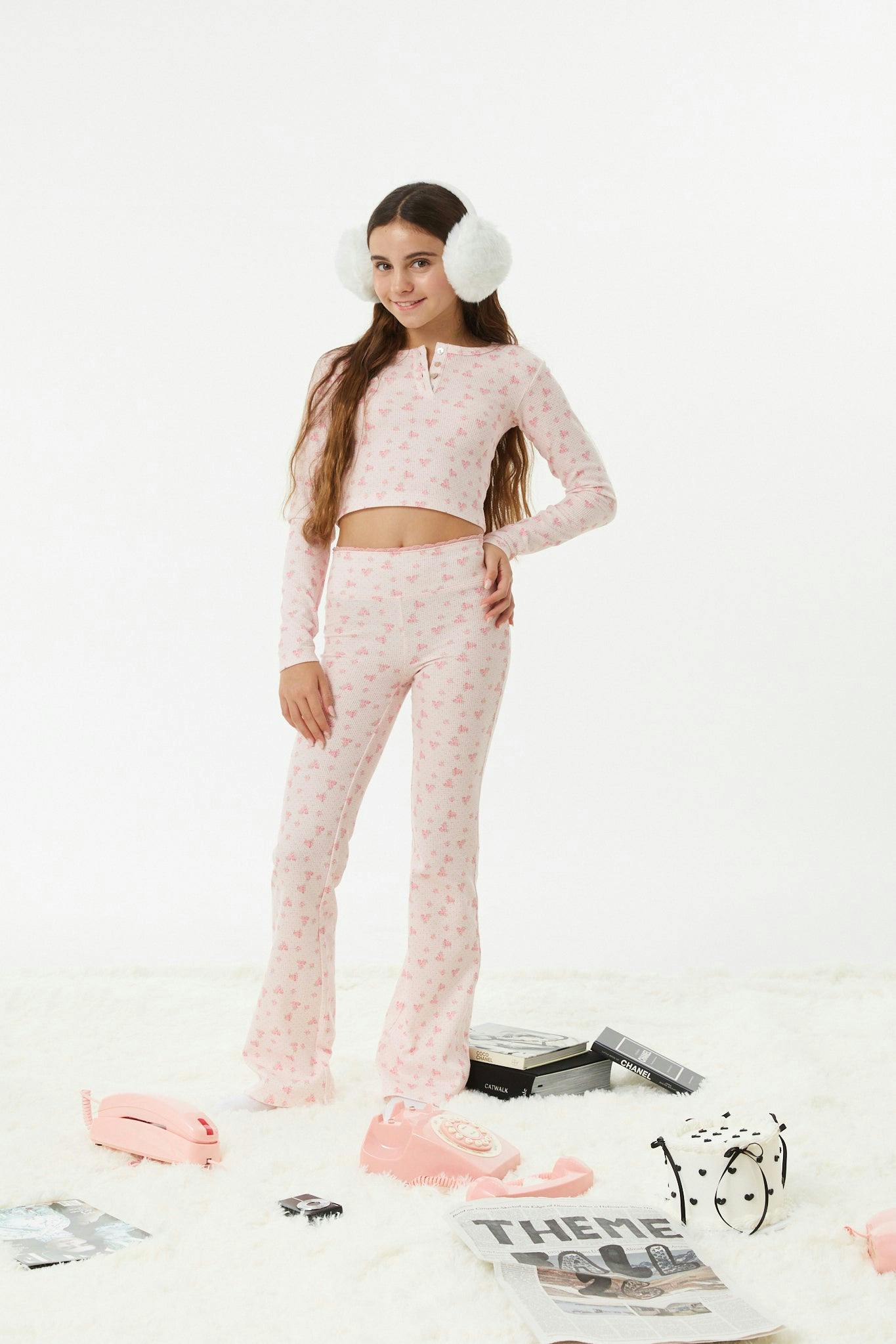 Savi Pink on Pink Thermal Henley