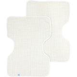 Cotton Muslin Burp Cloth 2 Pack - Tan Gingham