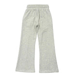 Girls Terry Wide Leg Pants in Heathered Oat