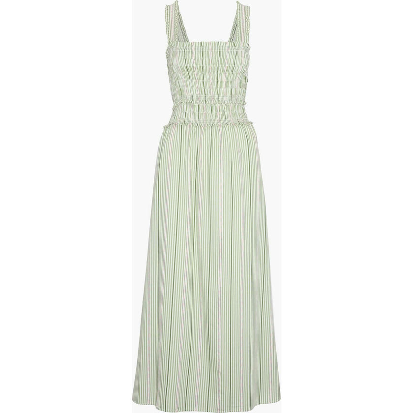 The Azalea Maxi Nap Dress - Green Jacquard Stripe