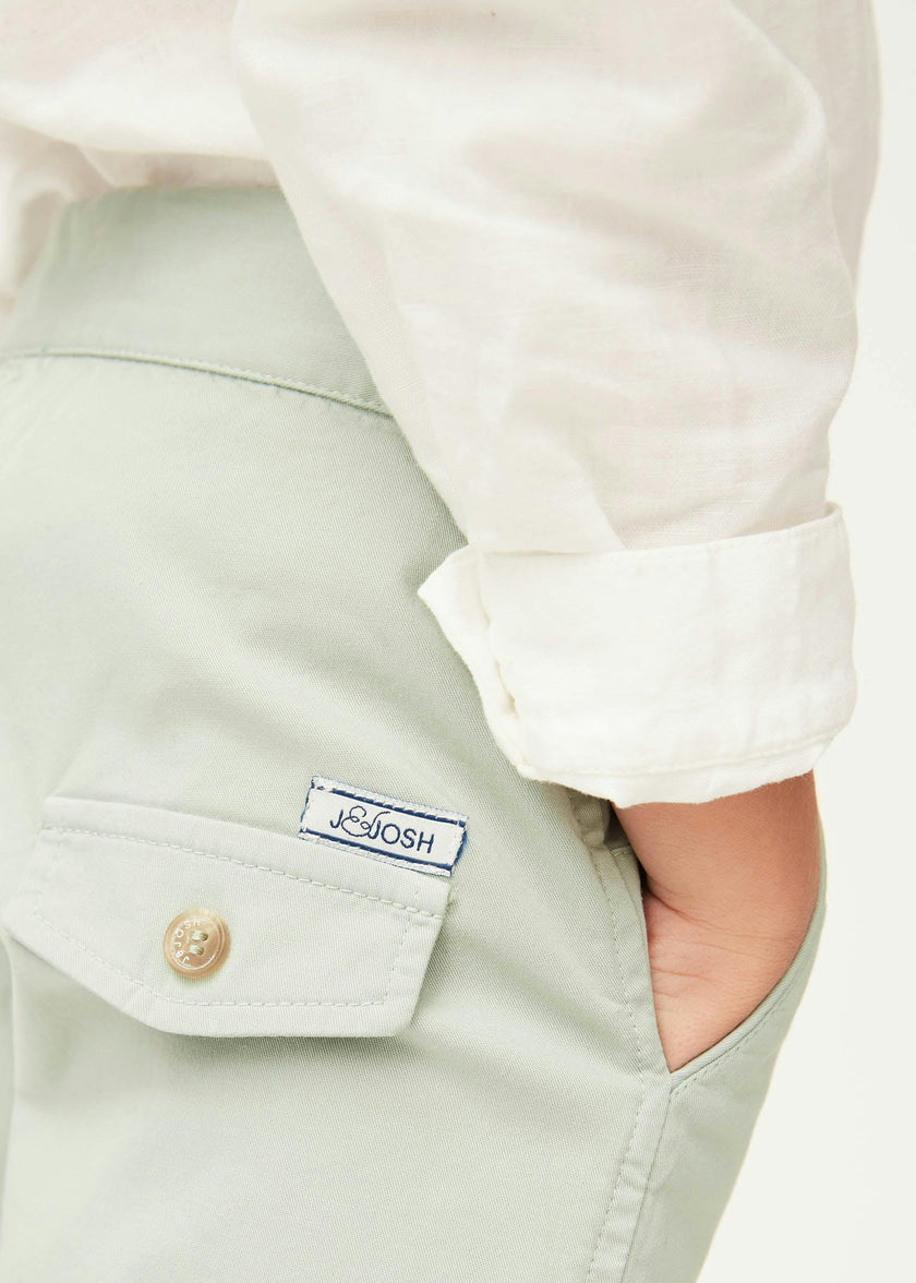 Grey Green Lightweight Chino Trousers