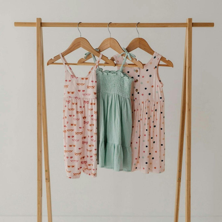 Henley Tank Dress Summer Polka Dots