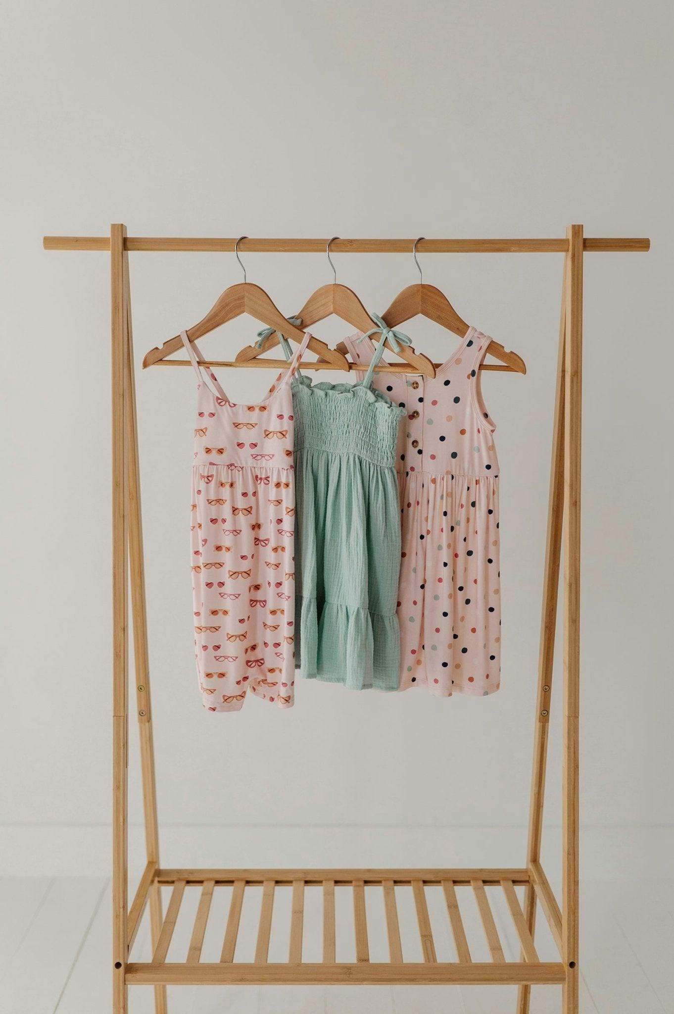 Henley Tank Dress Summer Polka Dots