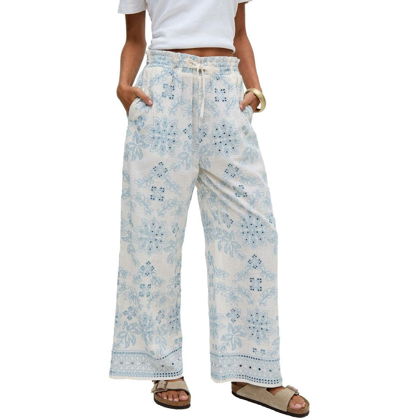 Cherice Wide leg All Over Embroidered Trouser