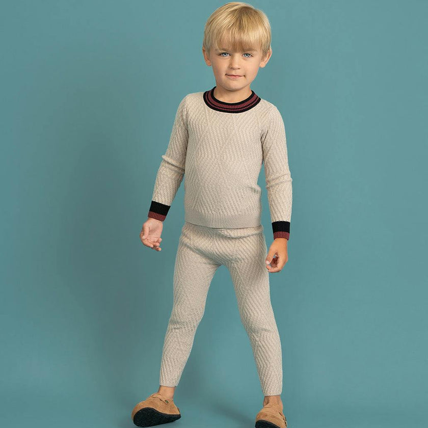 Diamond Textured Knit 2Pc Set