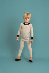 Diamond Knit Textured Elastic Waist Top and Leggings Two Piece Set
