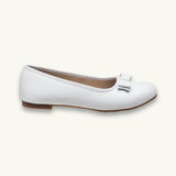 Camille Ballet Flat | White Leather