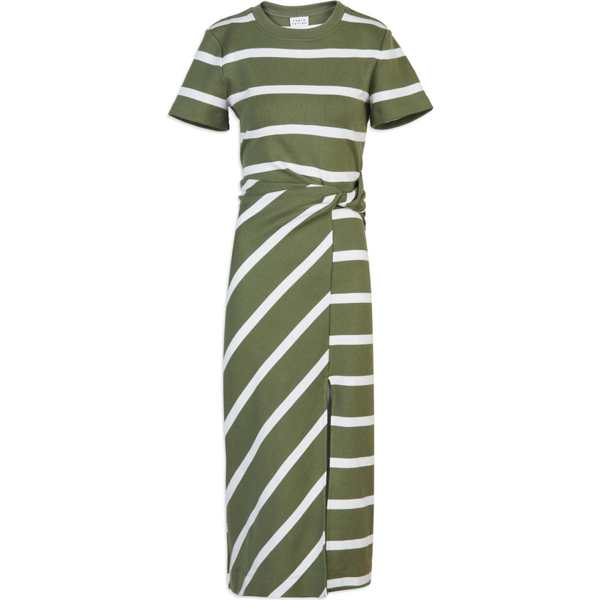 Women's Short Sleeve Striped Cody Dress, Green