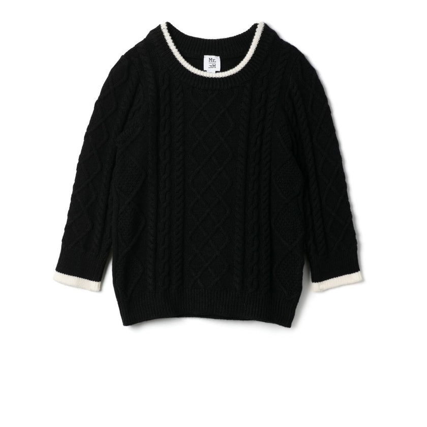 Cable Knit Sweater Black
