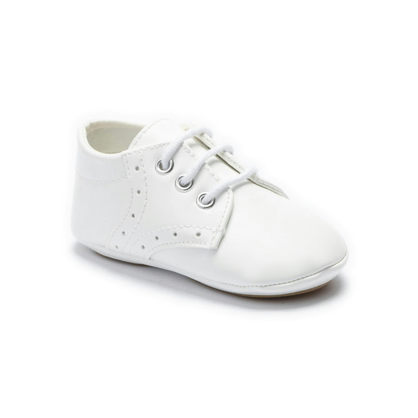 White Lace-Up Baby Shoes