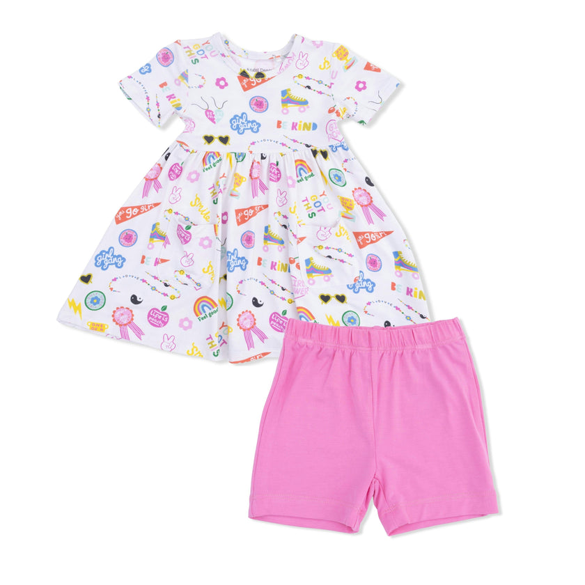 Girl Power - Twirly Dress with Cartwheel Short