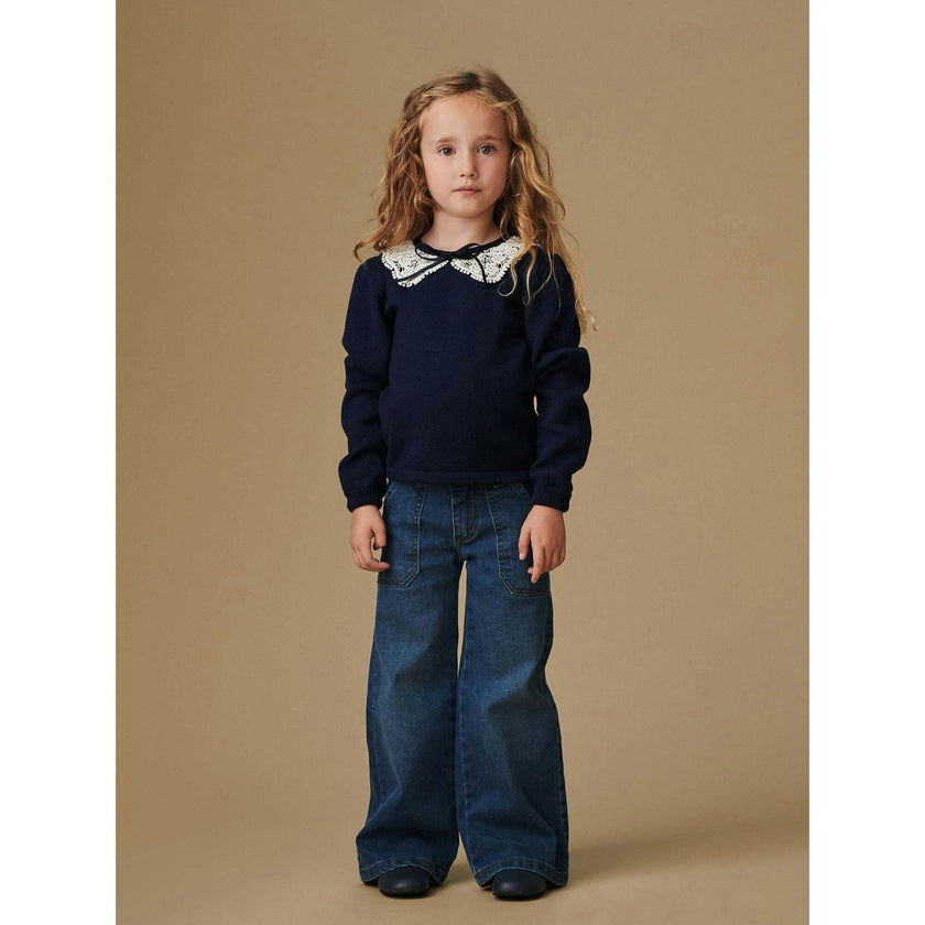 Blue Denim Enola Girl Wide Leg Jeans